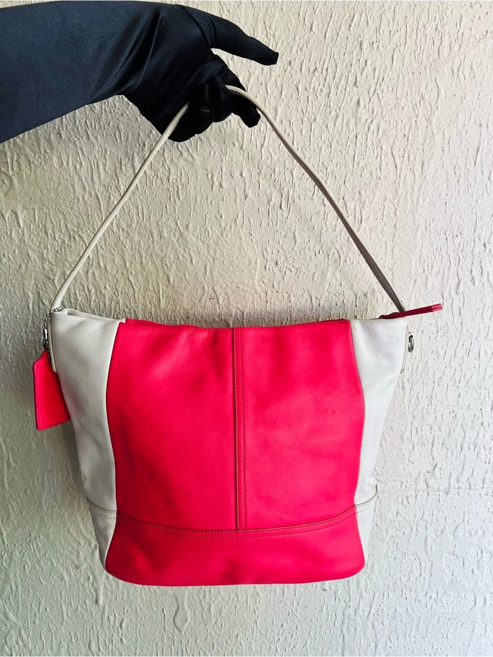 Coach Legacy Weekend Color-block Leather Shoulder Bag